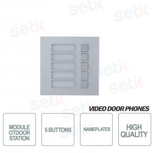 Modulo aggiuntivo 5 Pulsanti per Postazione Esterna Modulare VTO4202F-MB5 - Dahua