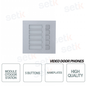 Zusatzmodul mit 5 Tasten für modulare Außenstation VTO4202F-MB5 - Dahua