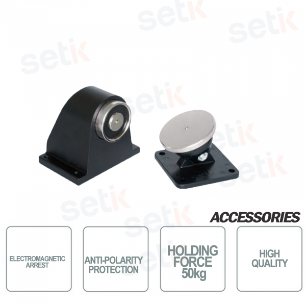 CSA Electromagnetic lock in aluminum Holding force 50Kg Flush connection