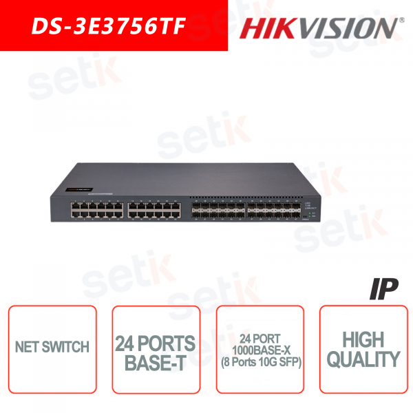 Commutateur Hikvision 24 ports 10/100/1000 BaseT ~ 24 ports 1000Base-X