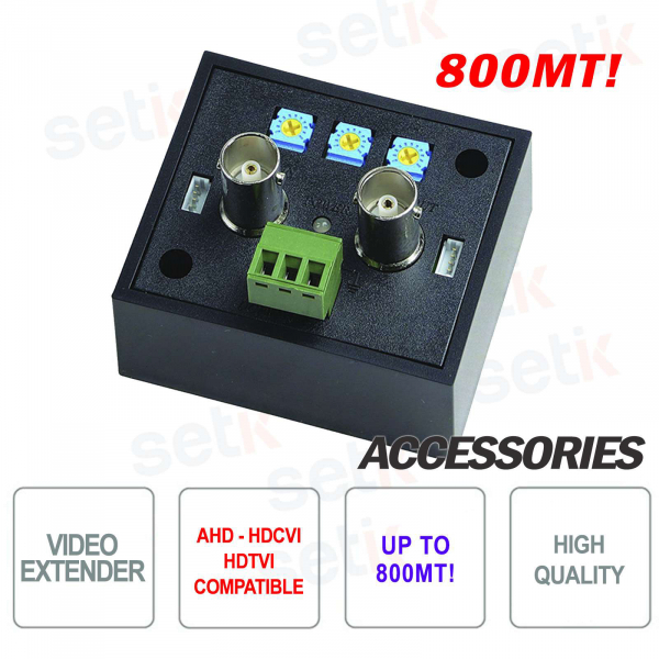 Amplificador de video 800M para señal AHD - HDCVI - HDTVI