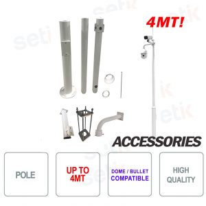 Poste para cámara domo exterior 4MT tipo bala - Setik