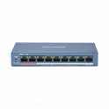 Hikvision 9 Port Switch ~ 8 PoE 100 Mbit / s Ports ~ 1 Ethernet Port 100 Mbit / s Netzwerk Switch
