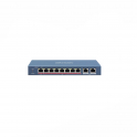 Commutateur Hikvision 10 ports ~ 1 port HI-PoE ~ 7 ports PoE ~ 2 commutateurs réseau RJ45 10/100 / 1000Mbps