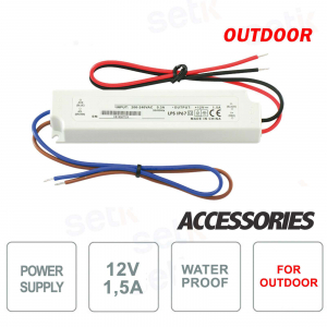 12V 1.5A waterproof outdoor power supply - Setik