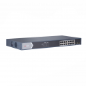 Hikvision 18 puertos ~ 16 puertos Gigabit PoE ~ 1 puerto Gigabit RJ45 ~ 1 puerto Gigabit SFP Switch de red