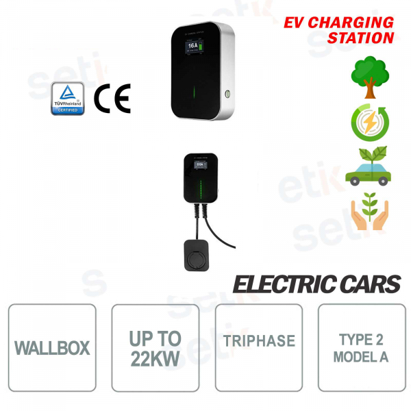 WallBox Station de recharge EV Auto Eléctriques Triphase 22Kw Femelle