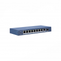 Commutateur Hikvision 10 ports ~ 8 ports PoE Gigabit ~ 1 port RJ45 Gigabit ~ 1 commutateur réseau de port à fibre optique SFP