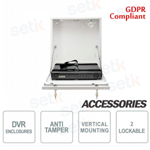 Pulsar contenitore metallico box DVR Tamper - Small Vertical Bianco