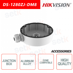 Caja de conexiones Hikvision en aleación de aluminio para cámaras domo
