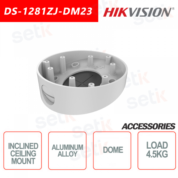 Hikvision Supporto a soffitto inclinato in lega di alluminio per telecamere dome Carico Massimo 4.5KG