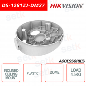 Hikvision Plastic inclined ceiling support for dome cameras Maximum load 4.5KG