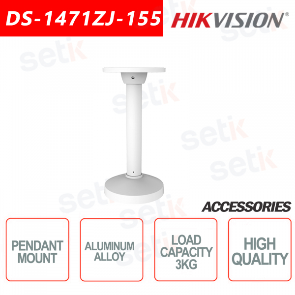 Hikvision Aluminum Alloy Pendant Support for Dome Cameras Maximum Load 3KG