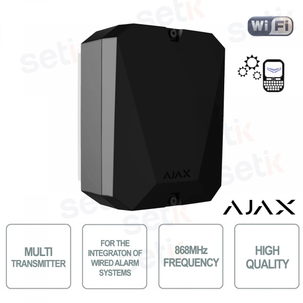 Ajax MultiTransmitter Jeweller Black Module for Third-Party Wired Sensors