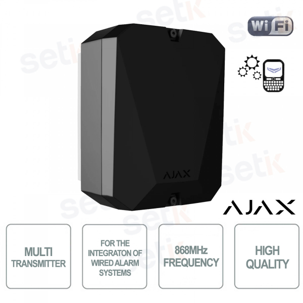 Ajax Multitransmitter Modulo trasmettitore via Radio Universale 868MHz Black