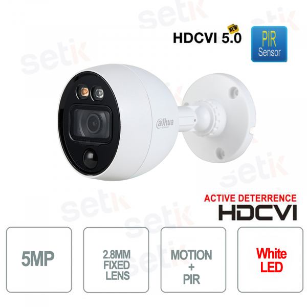 HD CVI 5MP 2,8 mm PIR Active Deterrence MotionEye Dahua Kamera