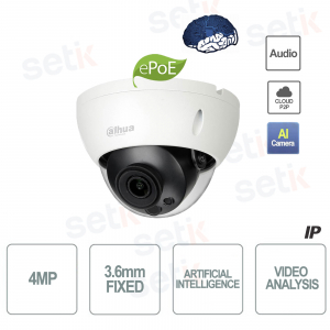 ONVIF®® PoE 4MP 3.6mm Starlight WDR Audio Dahua Cámara IP IP