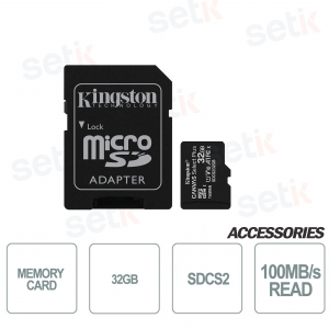 Carte micro SD 32 Go Kingston Canvas Select Plus