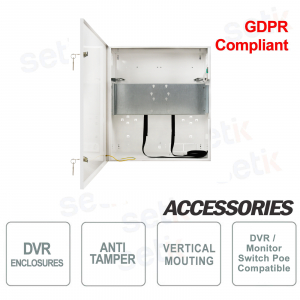 Pulsar Metallbehälter Box DVR / Monitor / RACK - Vertikal weiß