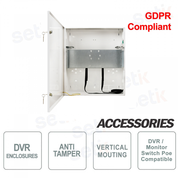 Pulsar contenitore metallico box DVR / Monitor / RACK - Vertical bianco