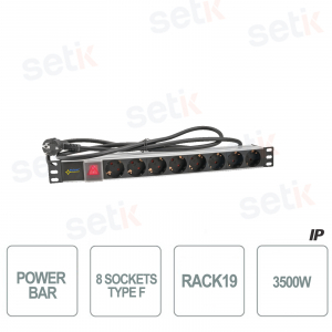 Pulsar 8-socket Type / F power bar
