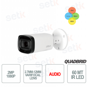 HD CVI 2MP IR 60MT outdoor camera with built-in microphone Dahua
