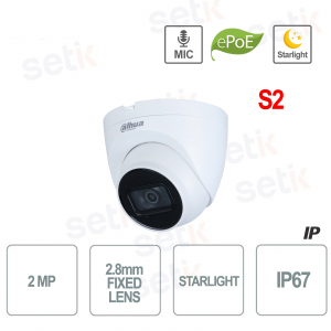 telecamera ip 1080p starlight h265 starlight poe micorofono incorporato s2