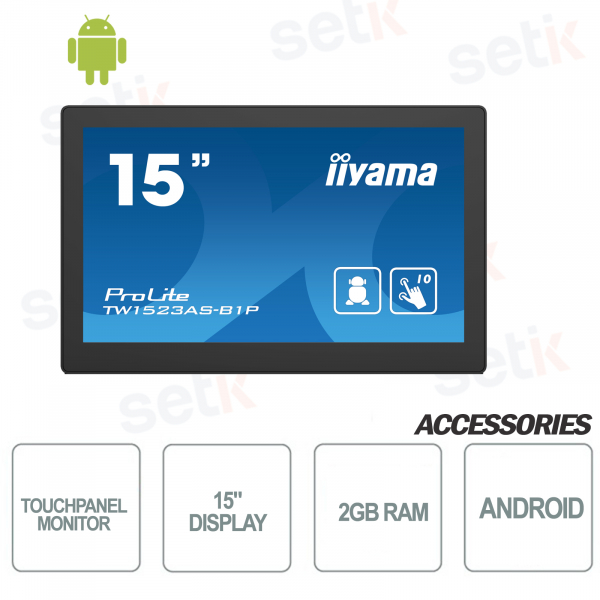 IIYAMA TouchPanel PC 15 pouces 2 Go de RAM Android 8.1
