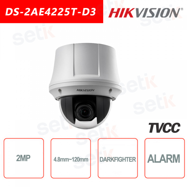 Hikvision 4in1 Camera Alarm DARKFIGHTER 2.0MP 4.8-120mm Turbo Speed Dome 2MP