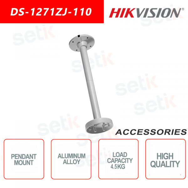 Hikvision Supporto Pendente in lega di alluminio per telecamere Dome da esterno o interno