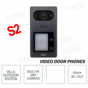 Outdoor station Dahua IP PoE video door phone 2 MP 2-button camera and IC S2 reader