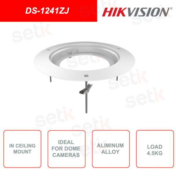 Support de montage au plafond HIKVISION DS-1241ZJ compatible avec les caméras de surveillance dôme