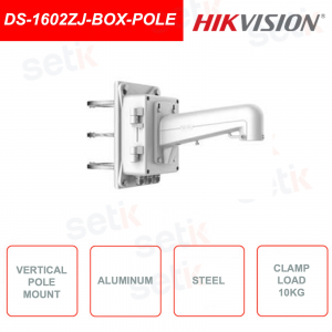 Soporte de montaje en poste vertical Cámaras de videovigilancia Speed Dome HIKVISION DS-1602ZJ-BOX-POLE