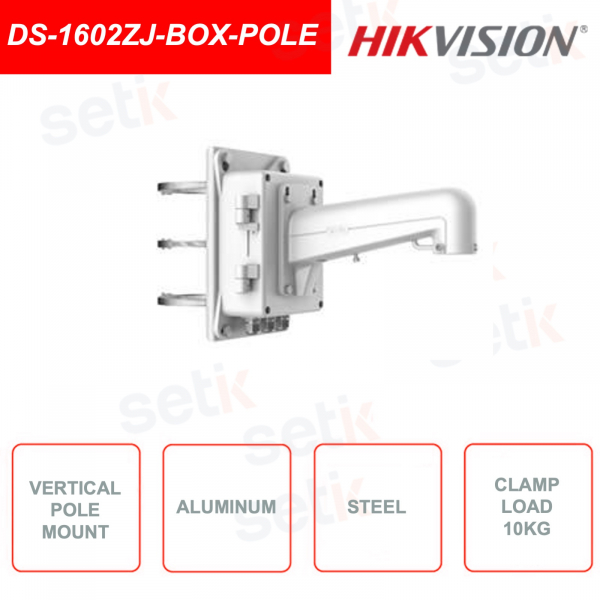 Soporte de montaje en poste vertical Cámaras de videovigilancia Speed Dome HIKVISION DS-1602ZJ-BOX-POLE