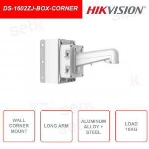 Soporte de esquina con caja de conexiones para cámaras domo de velocidad HIKVISION DS-1602ZJ-BOX-CORNER