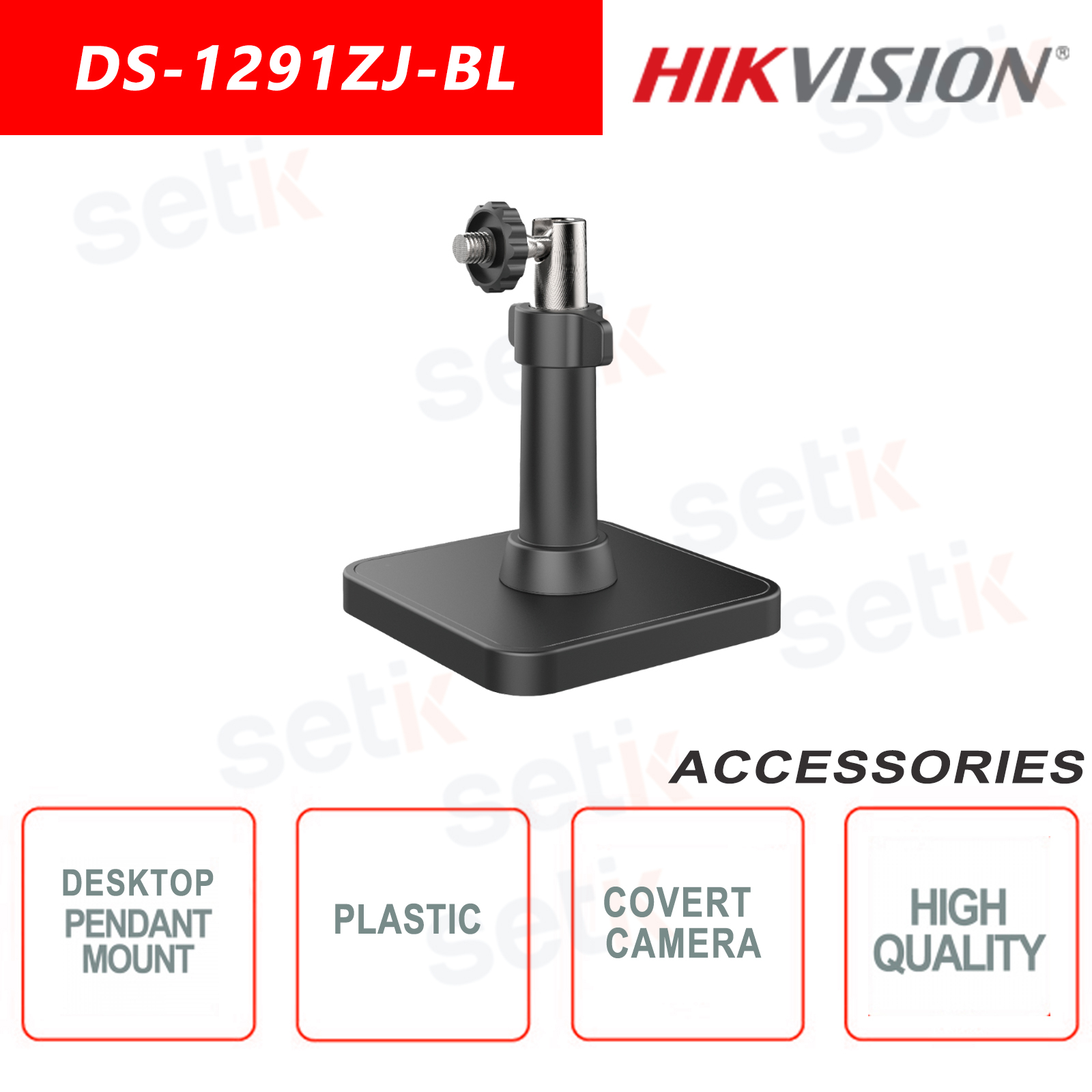 DS-1291ZJ-BL - Kunststoffanhänger oder Tischhalterung für versteckte Kamera  - Hikvision 