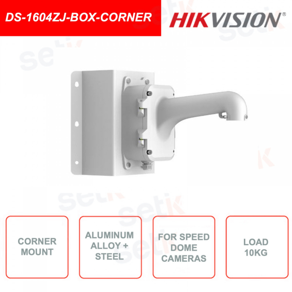 Soporte de esquina para cámaras domo de velocidad HIKVISION DS-1604ZJ-BOX-CORNER