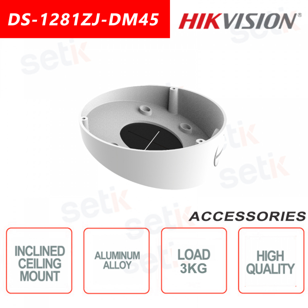 Inclined ceiling support in aluminum alloy for outdoor or indoor use for cameras - Hikvision