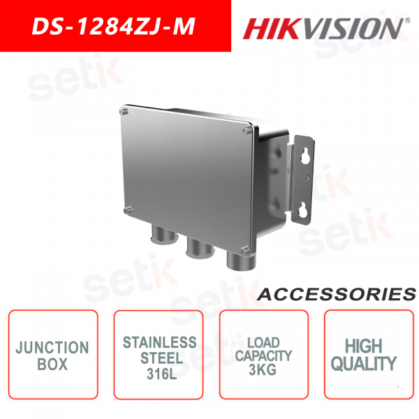 Caja de conexiones en acero inoxidable para cámaras Hikvision