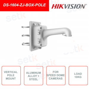 HIKVISION DS-1604ZJ-BOX-POLE - Support pour mât vertical, adapté aux caméras dômes rapides