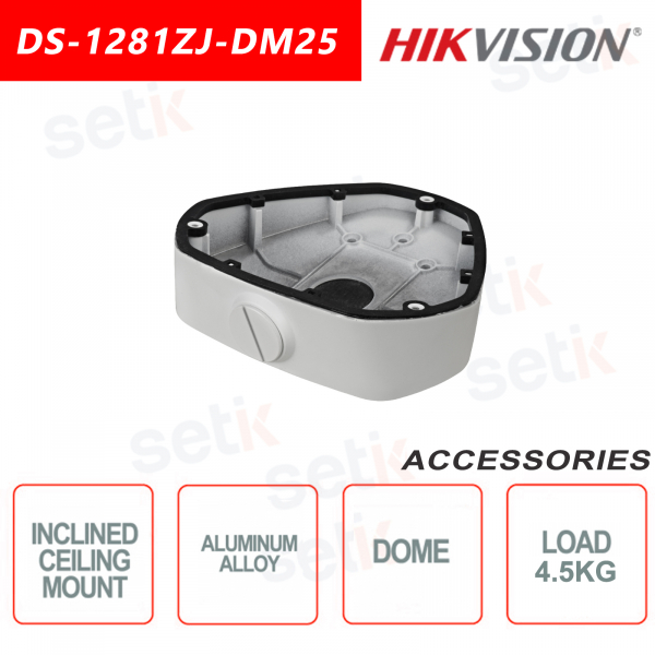 Supporto a soffitto inclinato in lega di alluminio per telecamere Dome - Hikvision