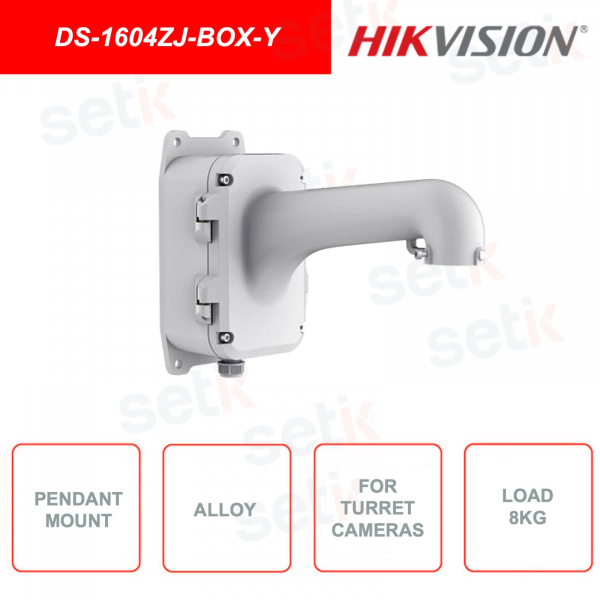 Pendant support, for DS-1604ZJ-BOX-Y HIKVISION turret cameras, for indoor and outdoor use