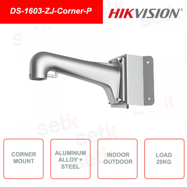 Corner bracket for wall mounting of video surveillance cameras - HIKVISION DS-1603ZJ-Corner-P