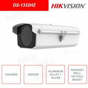 Carcasa DS-1332HZ HIKVISION para uso en interiores, fabricada en vidrio y aleación de aluminio