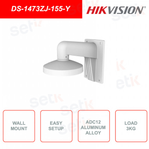 Wall mount for dome cameras DS-1473ZJ-155-Y HIKVISION in aluminum alloy ADC12