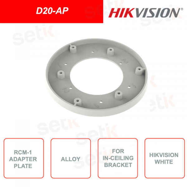 Adaptador de aleación blanca D20-AP HIKVISION para sistemas de videovigilancia