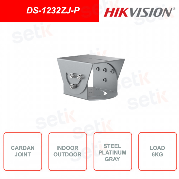 Giunto cardanico DS-1232ZJ-P HIKVISION in acciaio grigio platino