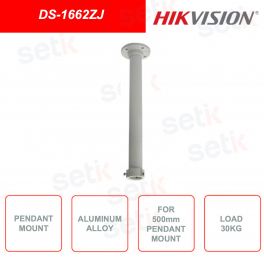 Soporte de montaje en techo colgante para soportes HIKVISION DS-1662ZJ de 50 cm