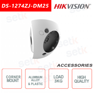 Support angulaire en alliage d'aluminium et plastique pour caméras Dome - Hikvision