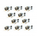 10X crimp bnc connectors for RG59 cable and 10pcs surveillance cameras
